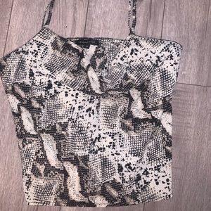 Kendall & Kylie snake print top